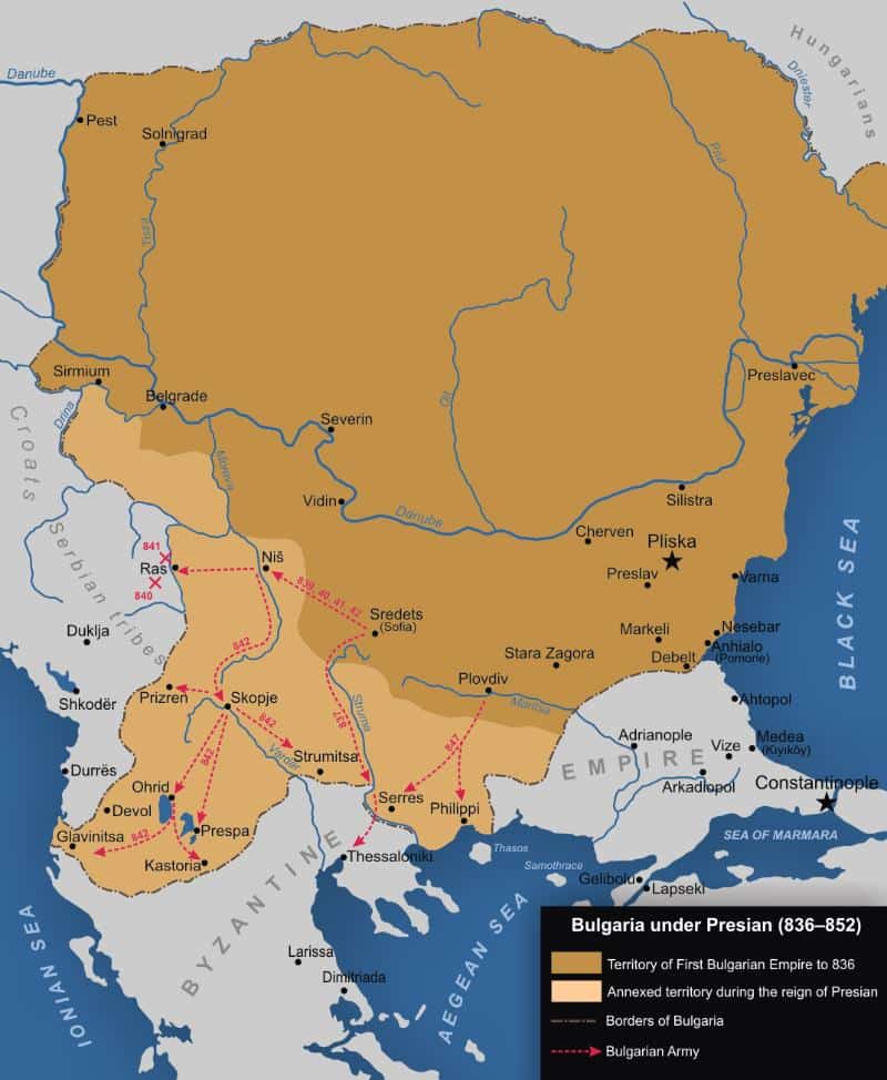 Пресиян I част от Крумовата династия се възкачва на българския