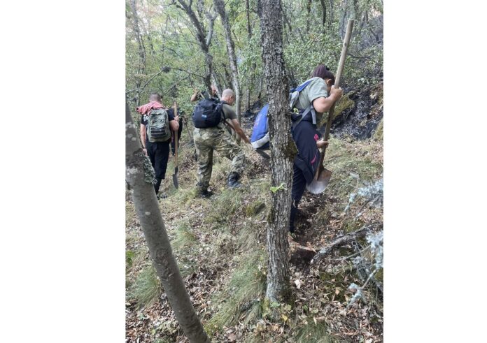 Пожар в планината Славянка, българо-гръцката граница