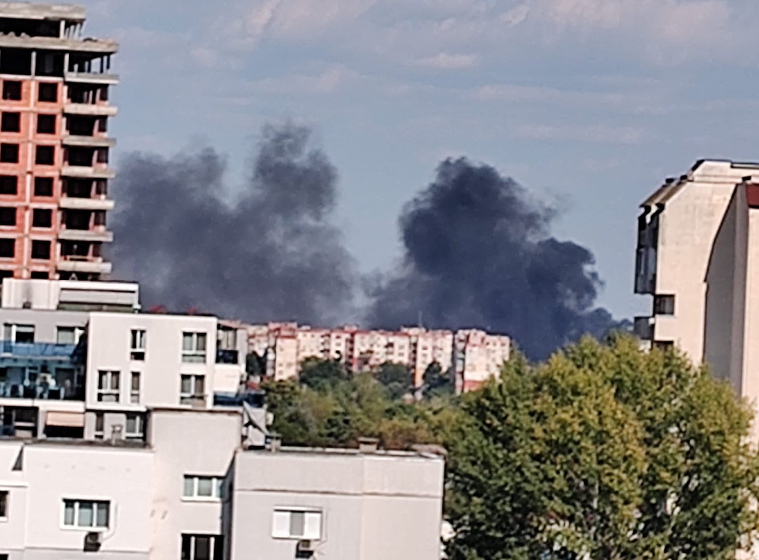 Пожар е избухнал в Пловдив този следобед Това съобщиха в